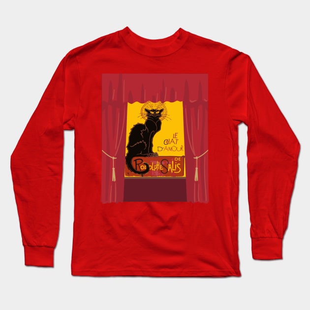 Le Chat Noir DAmour Theatre Stage Long Sleeve T-Shirt by taiche